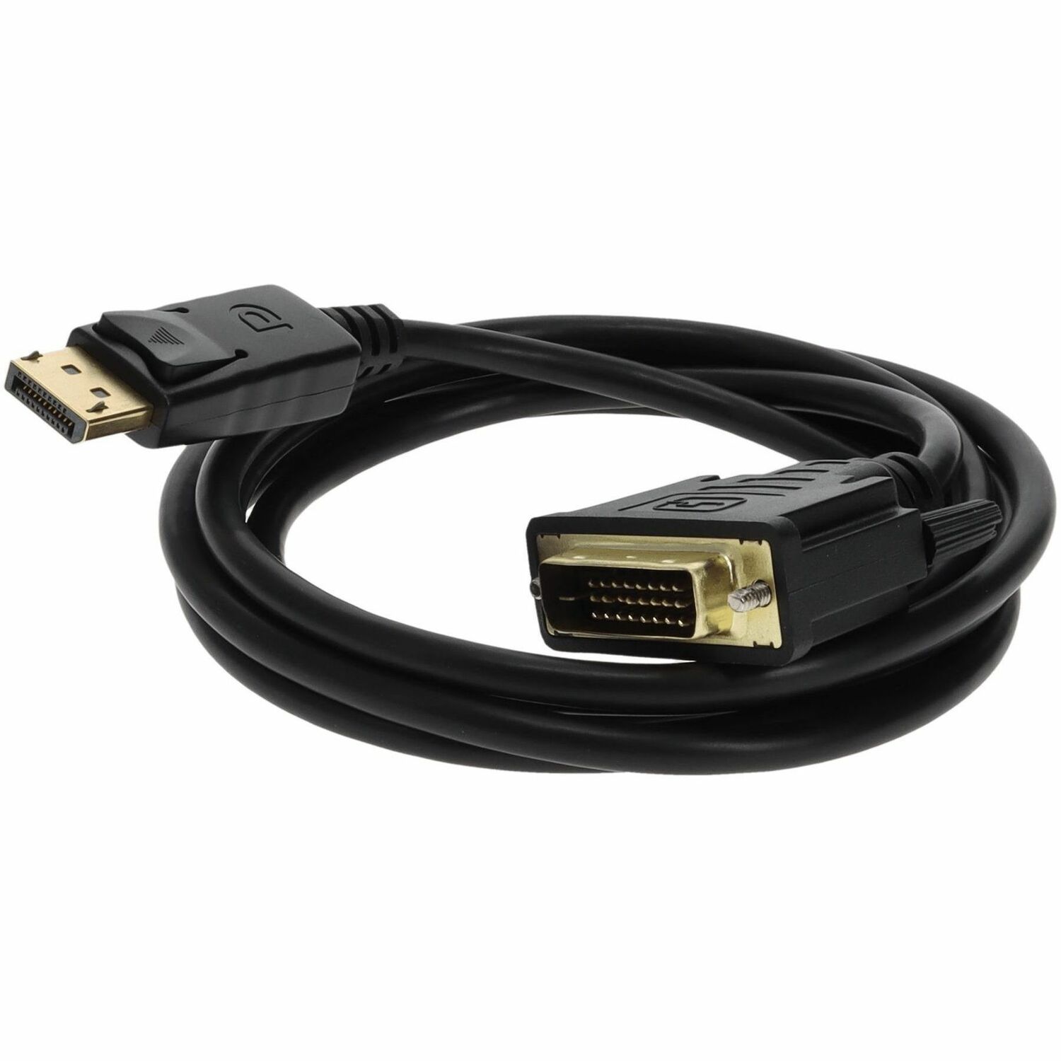 AddOn 5-Pack of 6ft DisplayPort 1.2 Male to DVI-D Dual Link (24+1 pin) Male Black Cables Which Requires DP++ For Resolution Up to 2560x1600 (WQXGA)