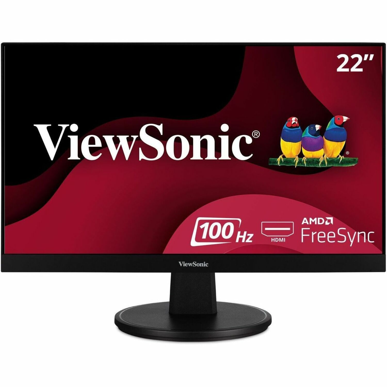 ViewSonic VA2247-MH 22 Inch Full HD 1080p Monitor with Ultra-Thin Bezel, AMD FreeSync, 75 Hz, Eye Care, HDMI, VGA Inputs for Home and Office