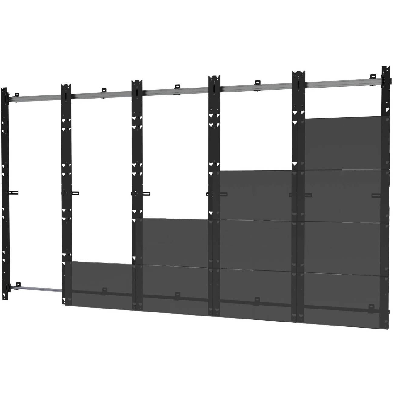 Peerless-AV® SEAMLESS Kitted DS-LEDLSCB-8X8 Wall Mount for LED Display, Video Wall - Black