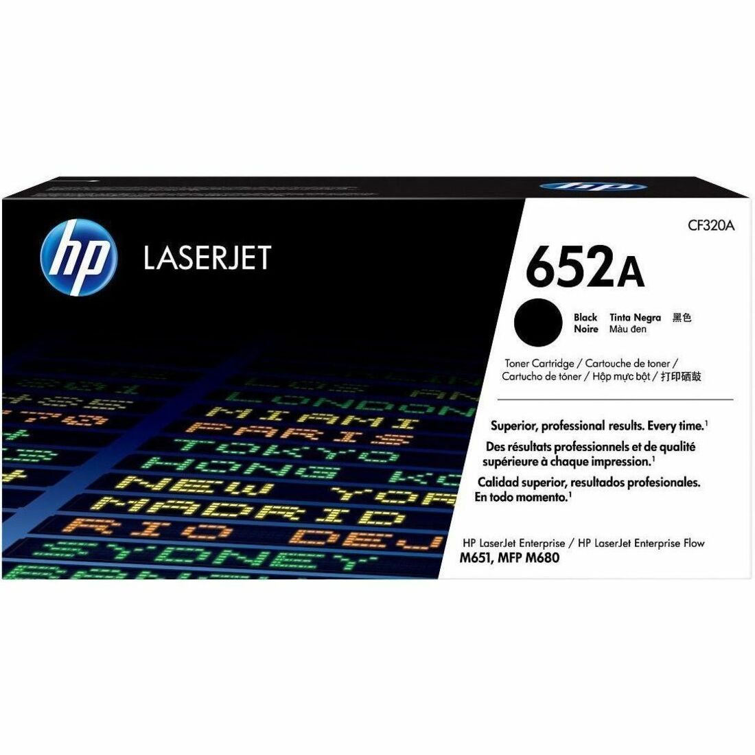 HP 652A (CF320A) Original Laser Toner Cartridge - Single Pack - Black - 1 Each