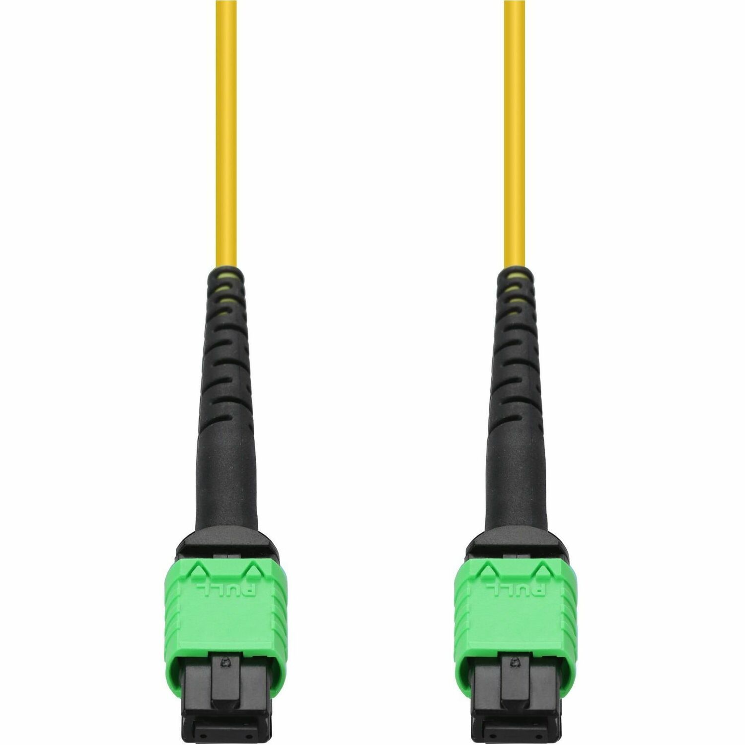 AddOn 12m MPO/APC to MPO/APC Yellow OS2 OFNP (Plenum-Rated) 12-Strand SMF Fiber Patch Cable