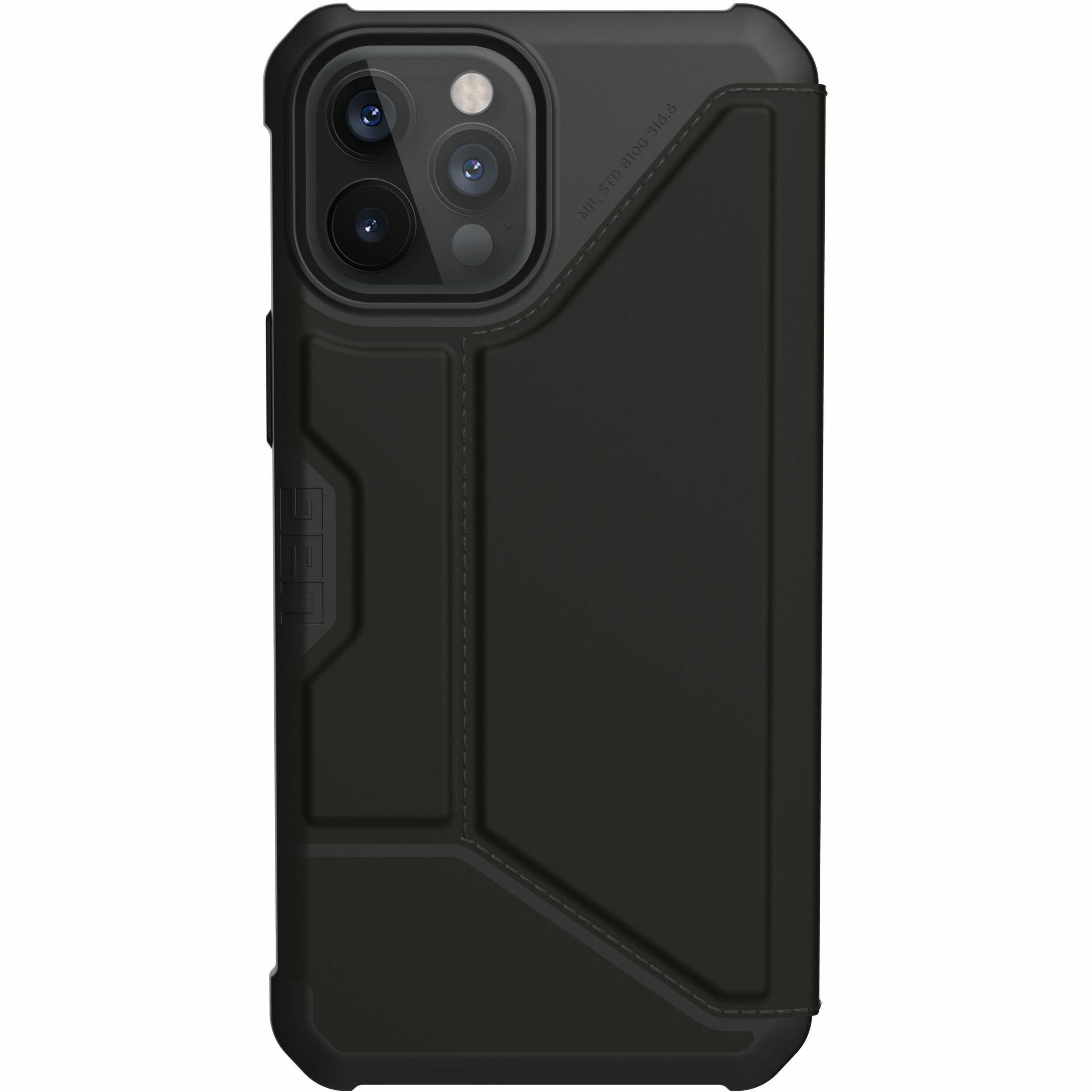 Urban Armor Gear Metropolis Carrying Case (Folio) Apple iPhone 12 Pro Max Smartphone - SATN ARMR Black