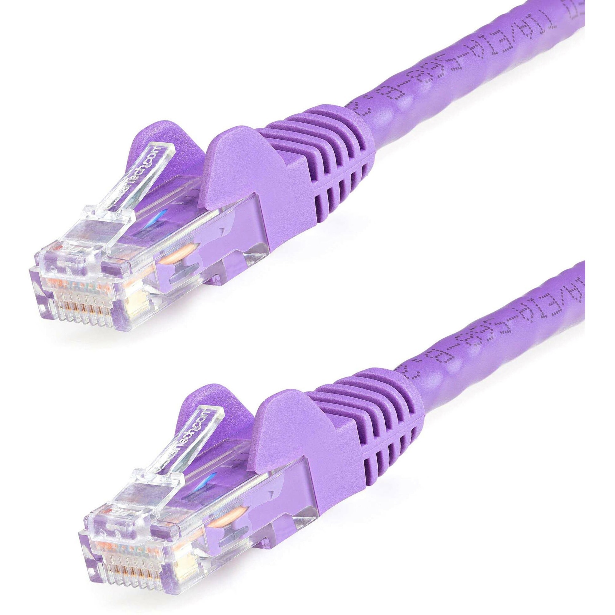 StarTech 1ft CAT6 Ethernet Cable - Purple Snagless Gigabit - 100W PoE UTP 250Mhz Category 6 Patch Cord UL Certified Wiring/TIA
