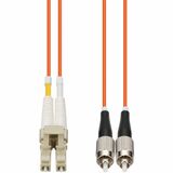 1M ORANGE LC/FC M/M OM1 DUPLEX OFNR-RISER MMF FIBER PATCH CABLE