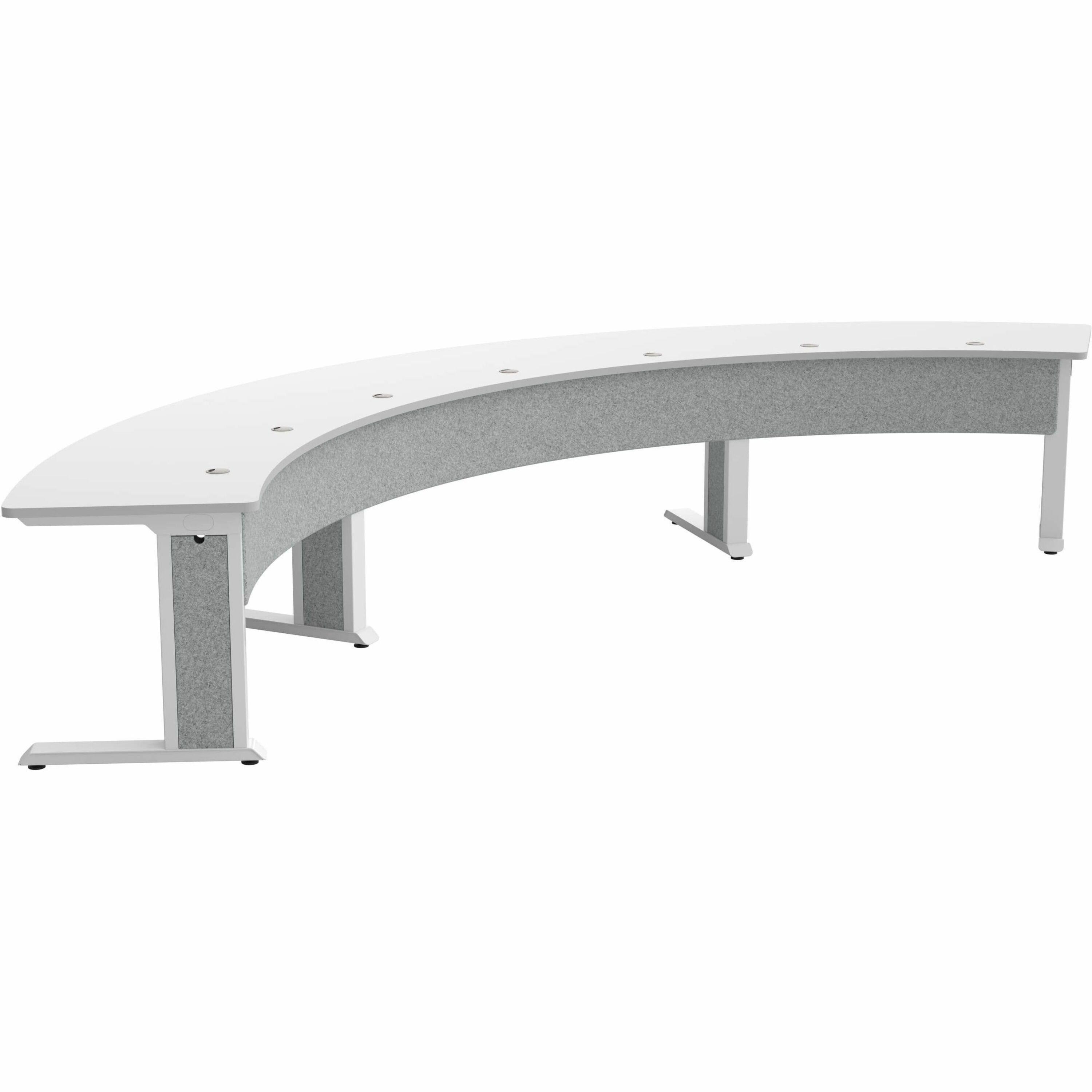 Middle Atlantic Forum Arc Table for up to 7 People, 30" Seated Height, Light Finish