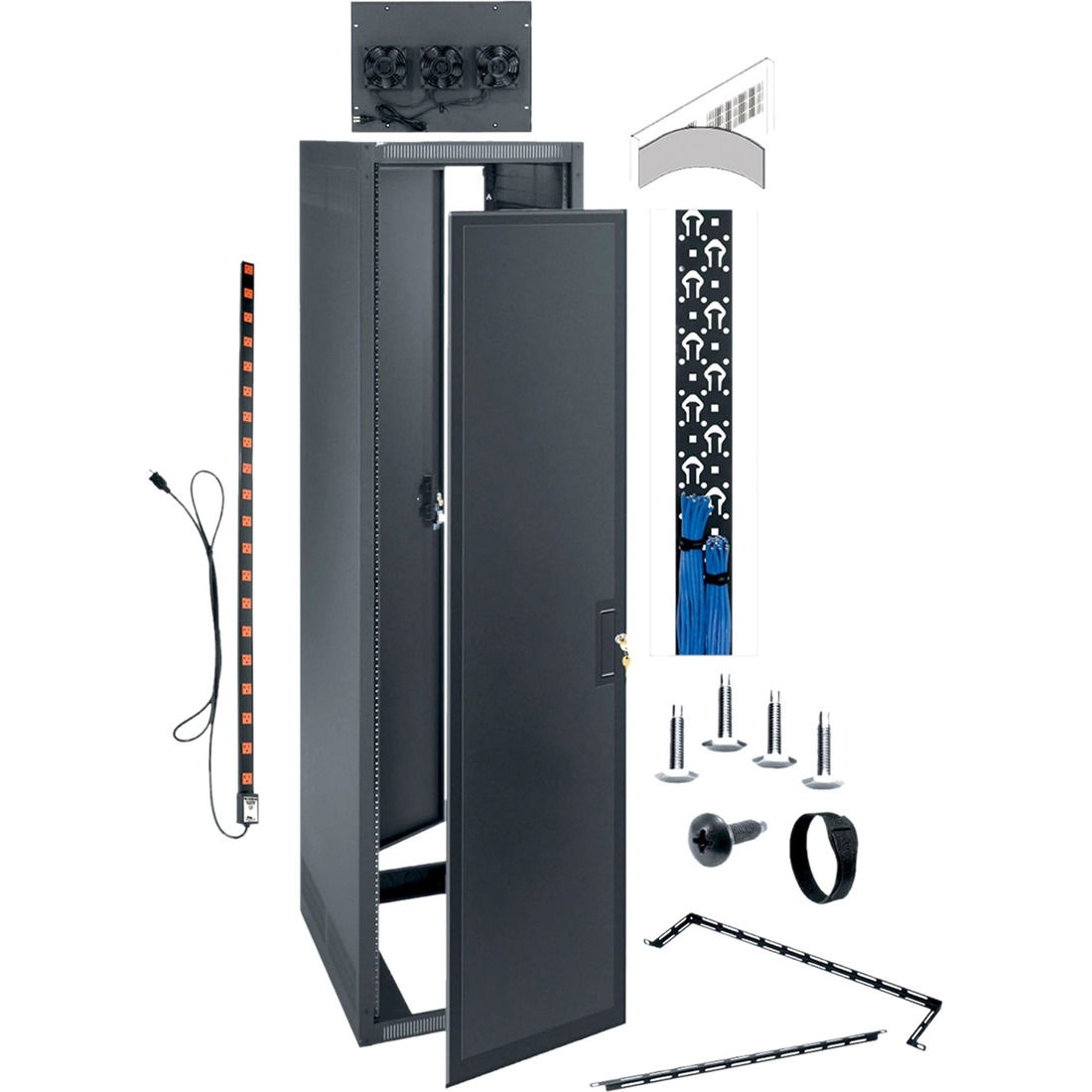 Middle Atlantic ERK 44RU AV Floor Standing Rack - Pre-Configured for Pro AV - 25in Depth Floor Standing Cabinet
