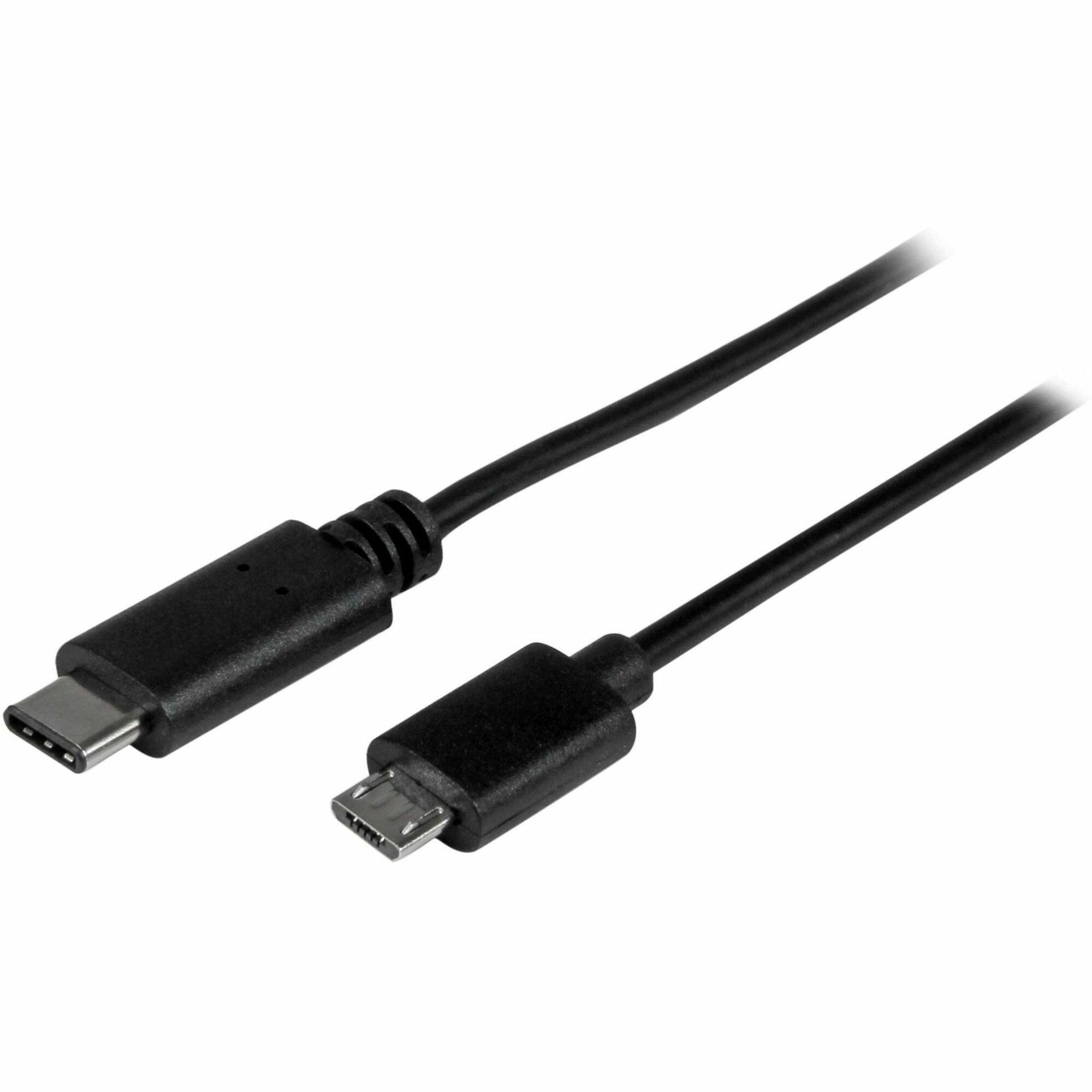 StarTech 1.6ft (50cm) USB-C to Micro USB-B Cable, Data Cord, USB 2.0, USB C to Micro-B Data Transfer Cable