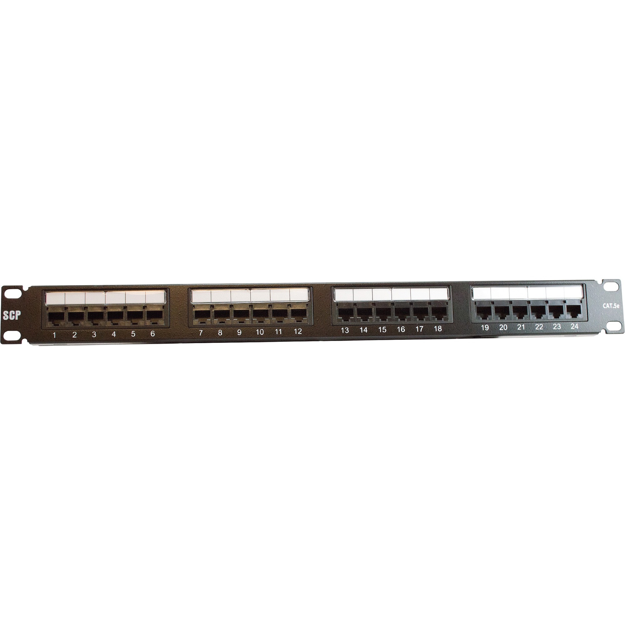 SCP 24 Port Loaded- Cat5E UTP Patch Panel - 1 EA/Box
