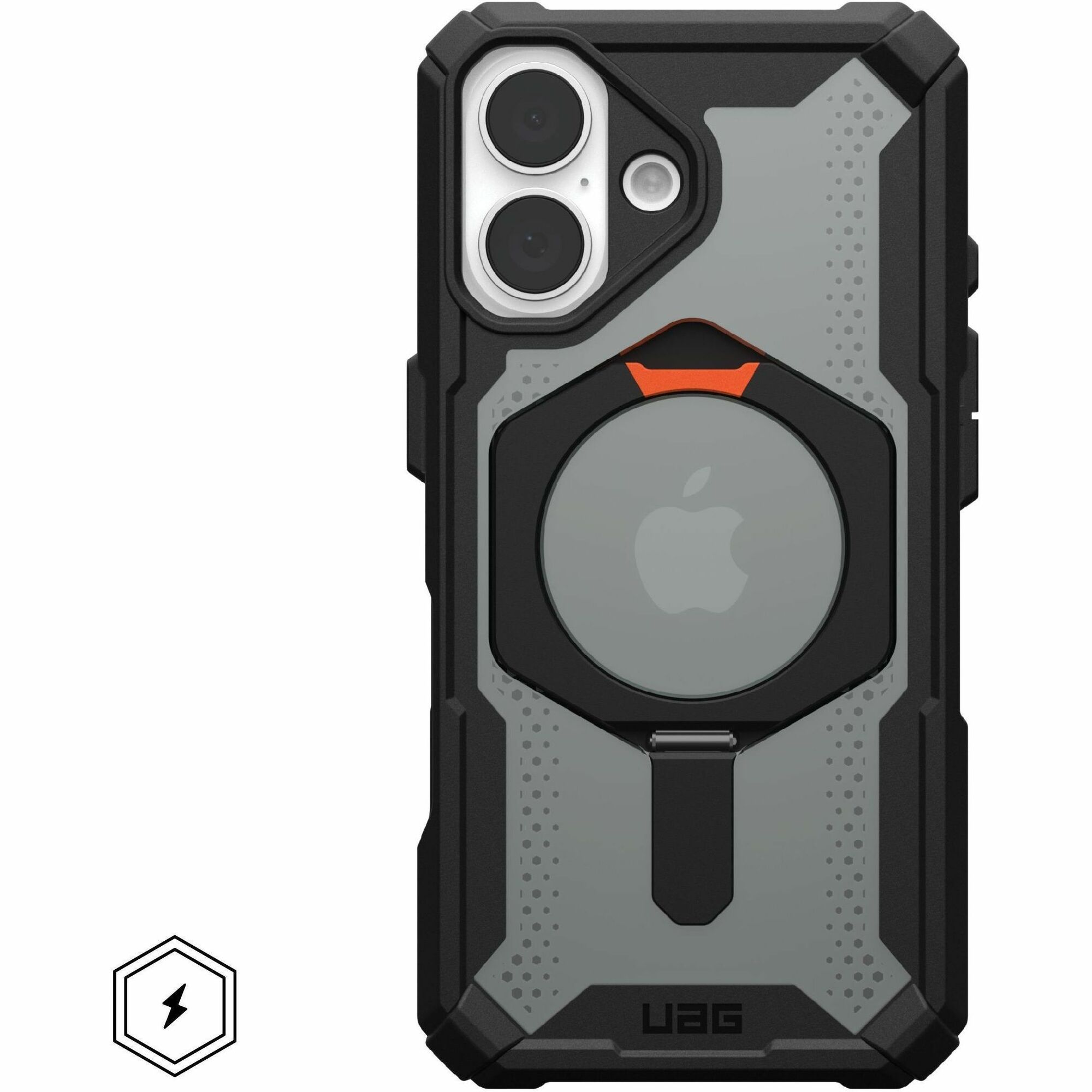 Urban Armor Gear Plasma XTE iPhone 16 Case - Black/Orange