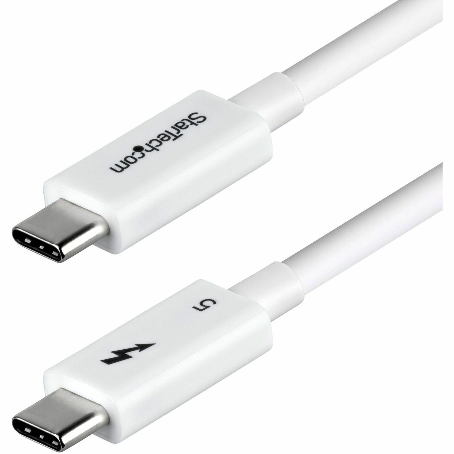 StarTech 3ft (1m) Thunderbolt 5 Cable, 80Gbps/120Gbps, 240W PD, 8K 60Hz, Certified Thunderbolt Cable - White