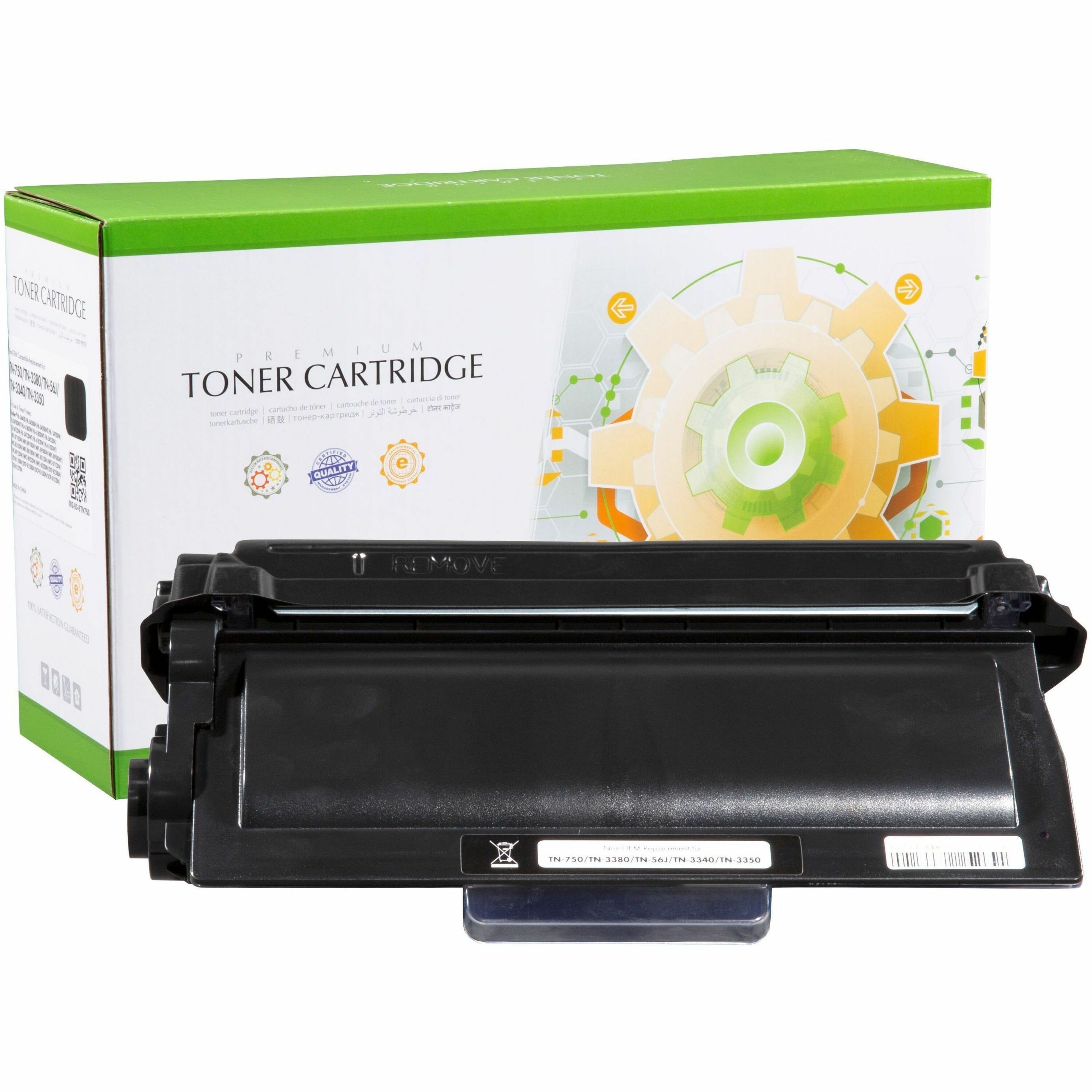 Static Control Laser Toner Cartridge - Single Pack - Alternative for Brother TN750,TN3380 (DCP-8110,DCP-8150,DCP-8155,HL-5440,HL-5450,HL-5470,HL-6180,MFC-8510,MFC-8710,MFC-8810,MFC-8910,MFC-8950,DCP-8250,MFC-8520) - Black - 1 Pack