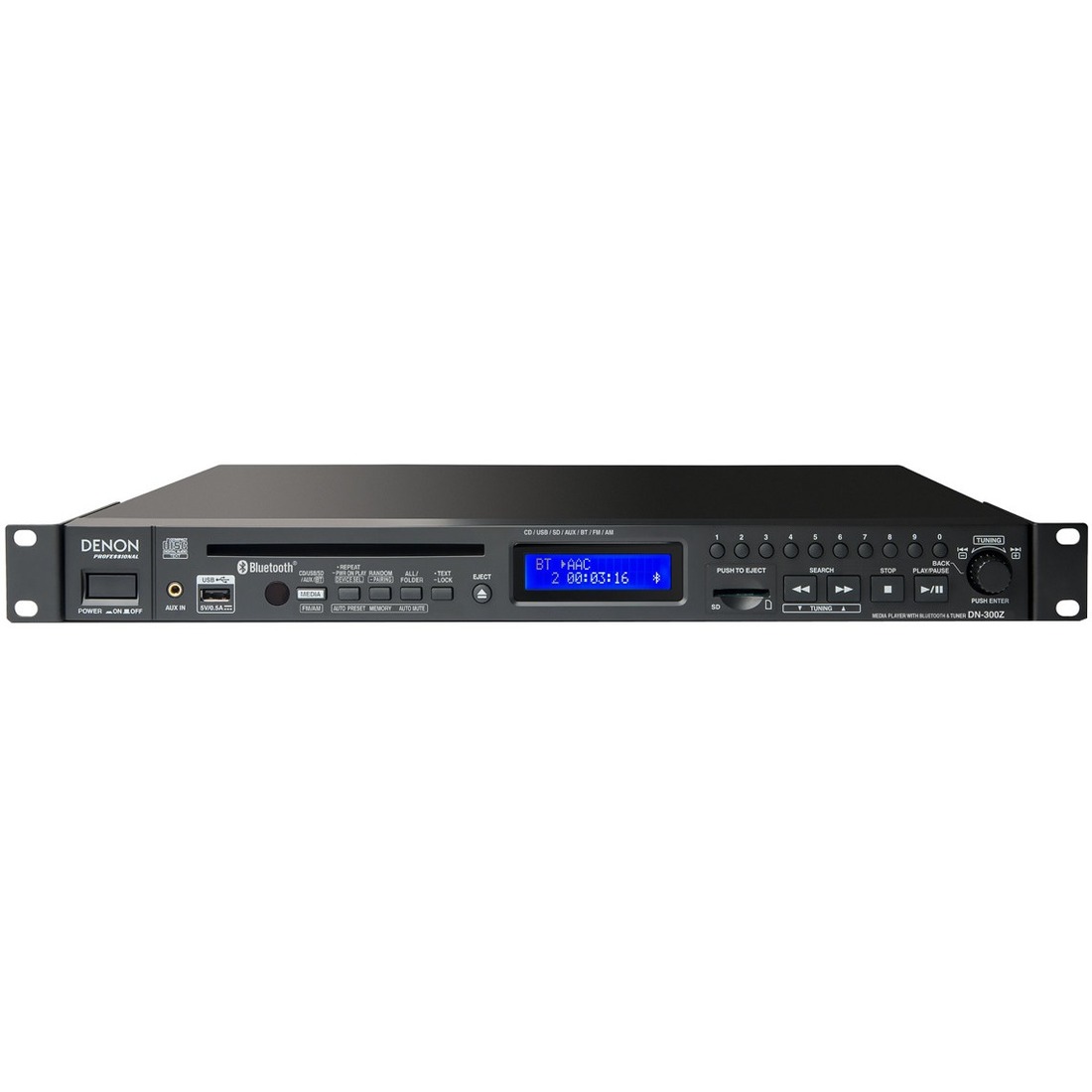 Denon DN-300Z CD/Media Player with Bluetooth/USB/SD/Aux and AM/FM Tuner