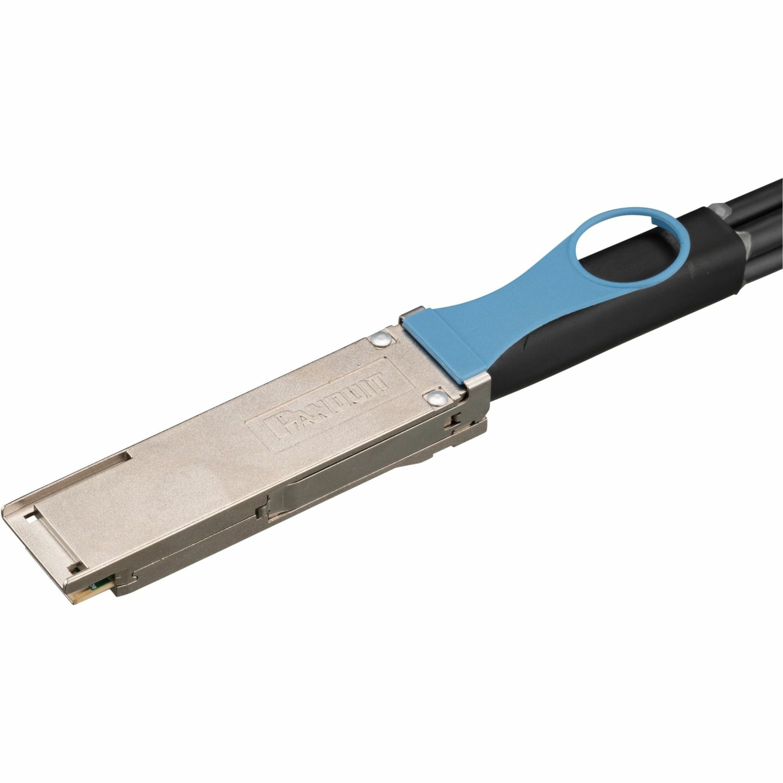 Panduit QSFP28 to SFP28 Breakout Copper Cable Assembly, 26 AWG, Black, 5m