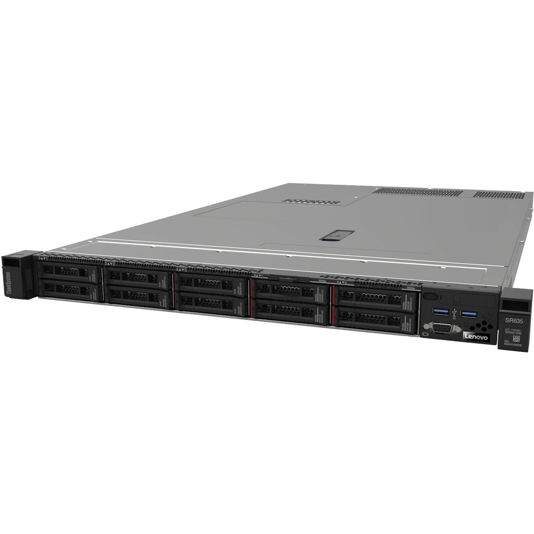 Lenovo ThinkSystem SR635 7Y99A018NA 1U Rack Server - 1 EPYC 7702P 2 GHz - 32 GB RAM - Serial ATA Controller