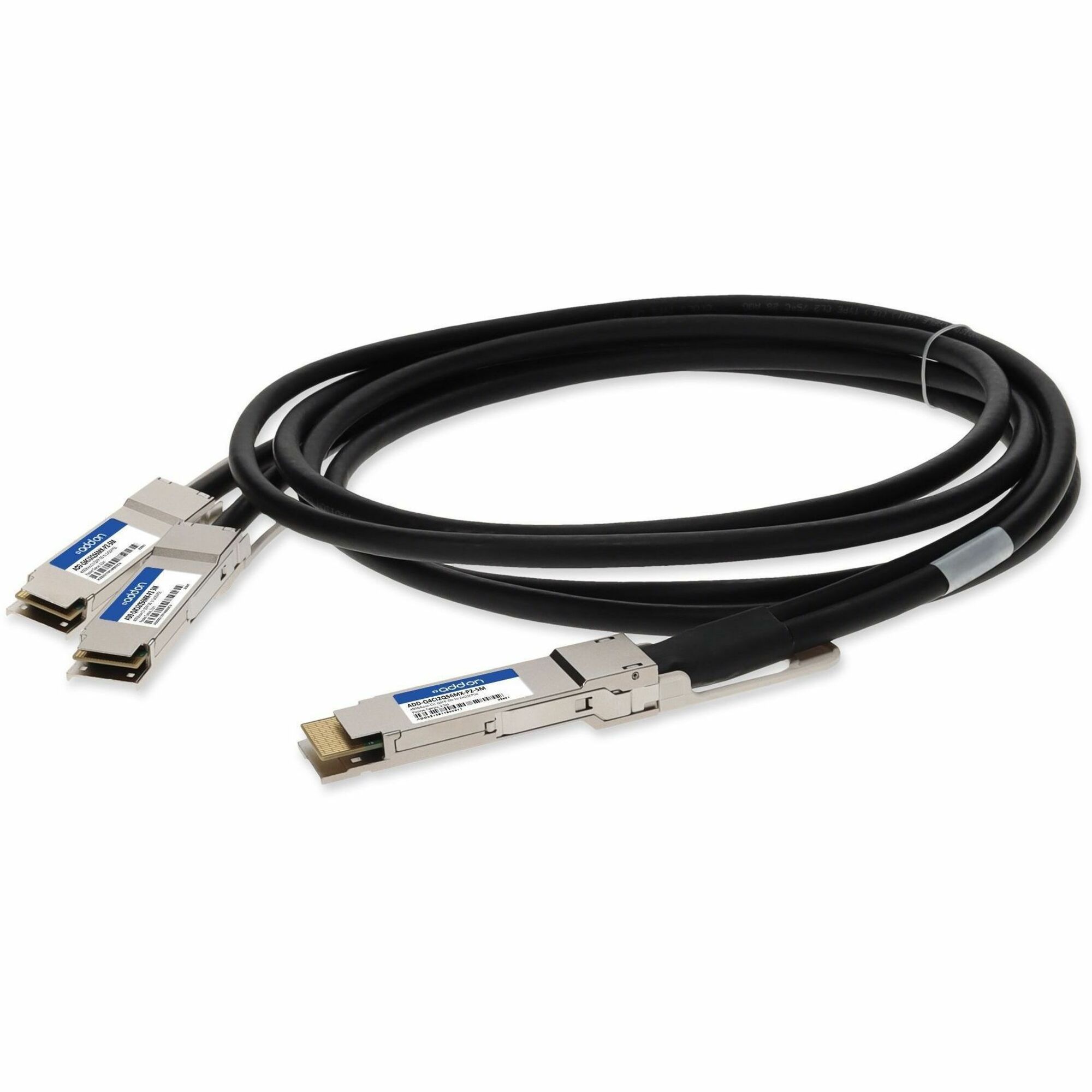 AddOn Cisco&reg; QDD-400-CU2-5M to Mellanox&reg; MCP7H60-W02AR26 Compatible TAA Compliant 400GBase-CU QSFP-DD 400G to 2xQSFP56 200G PAM-4 Direct Attach Cable (Passive Twinax, 2.5m)