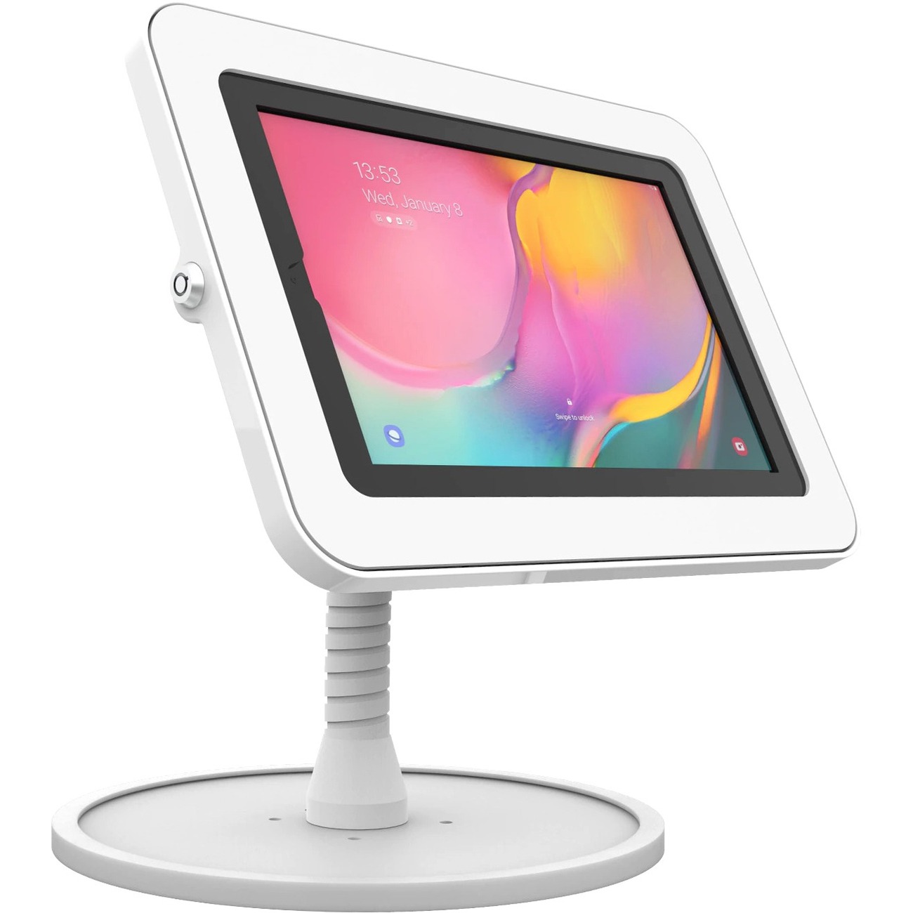 The Joy Factory Elevate II Flex Countertop Kiosk for Galaxy Tab A 10.1 (2019) (White)