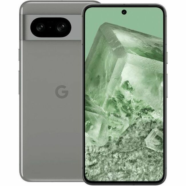 Google Pixel 8 G9BQD 128 GB Smartphone - 6.2" OLED HDR10+ 2400 x 1080 - Nona-core (Cortex X3Single-core (1 Core) 3 GHz + Cortex A715 Quad-core (4 Core) 2.45 GHz + Cortex A510 Quad-core (4 Core) 2.15 GHz - 8 GB RAM - Android 14 - 5G - Hazel