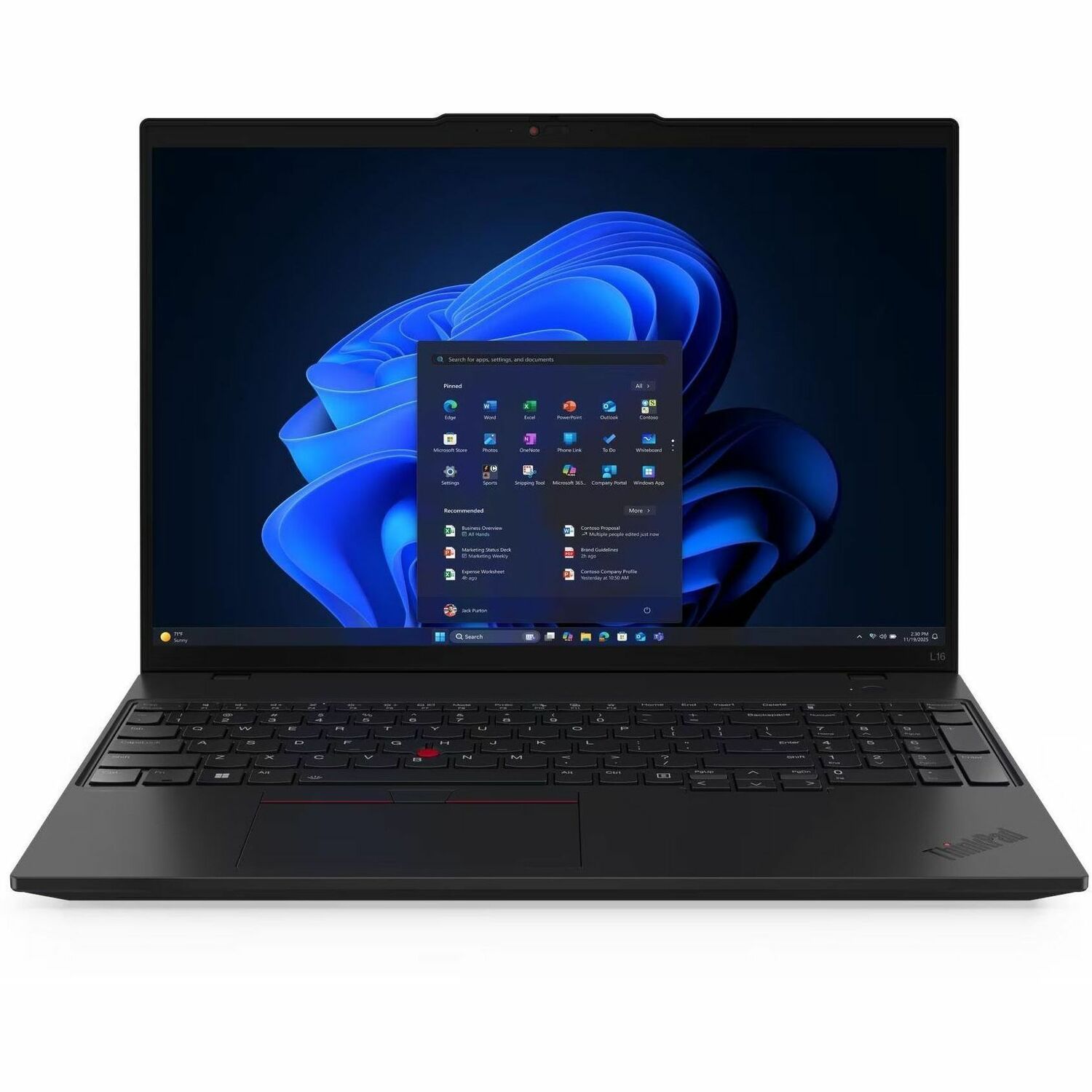 Lenovo ThinkPad L16 Gen 2 21SBS2CB00 16" Notebook - WUXGA - 60 Hz - Intel Core Ultra 7 2nd Gen 255U - 8 GB - 512 GB PCI Express 4.0 SSD - English (US) Keyboard - Black