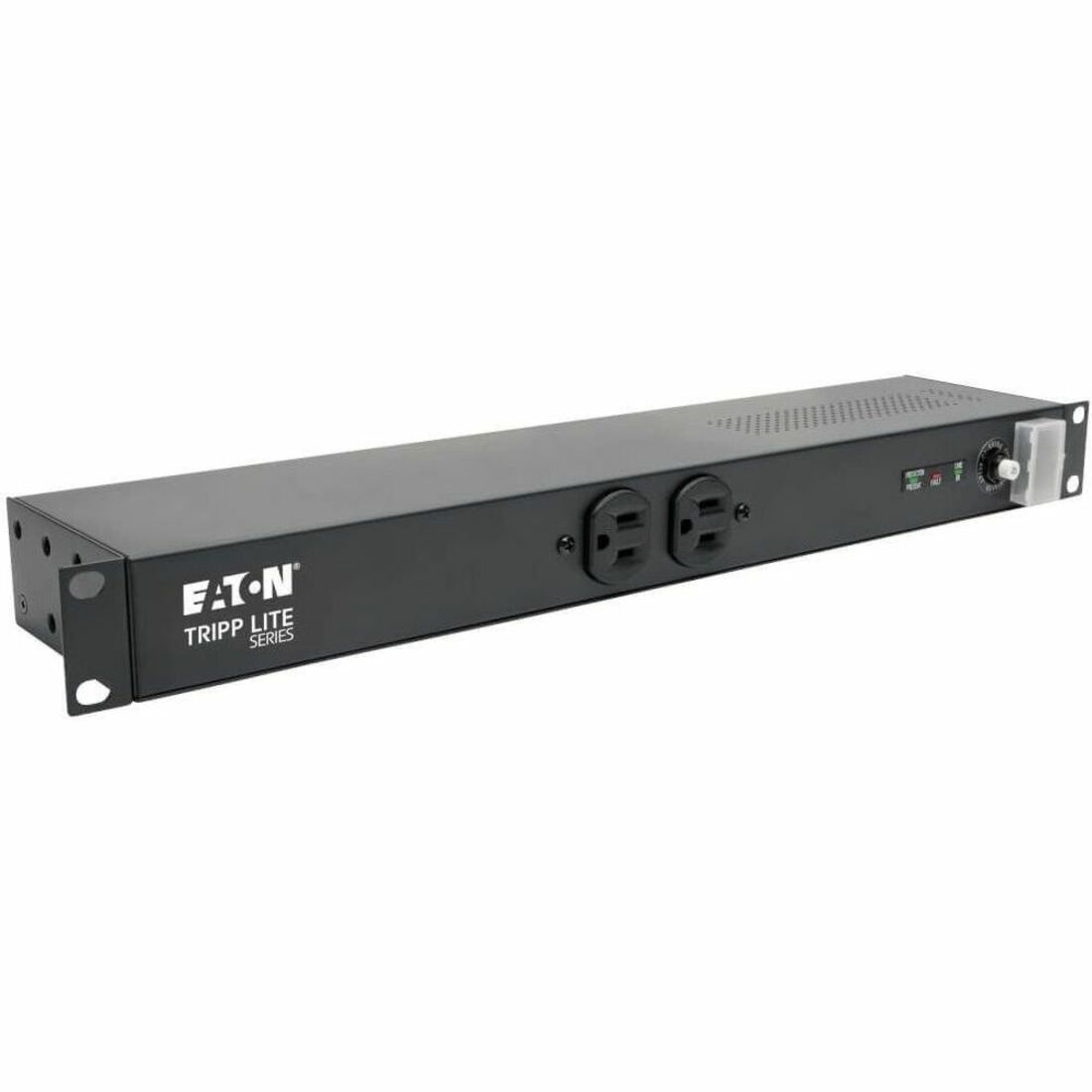 Eaton Tripp Lite Series Isobar 12-Outlet Network Server Surge Protector, 15 ft. (4.57 m) Cord with 5-20P Plug, 3840 Joules, Diagnostic LEDs, 1U Rackmount