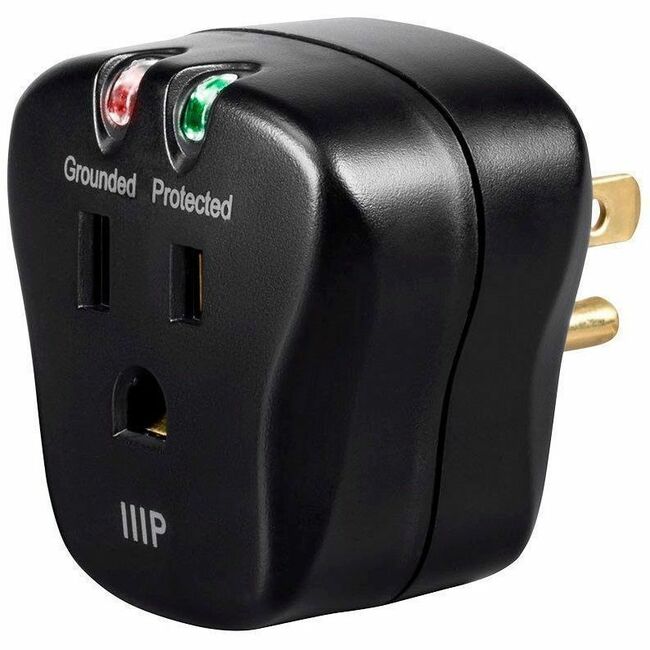 Monoprice 1 Outlet Portable Mini Surge Protector, 540 Joules, Clamping Votage 500V