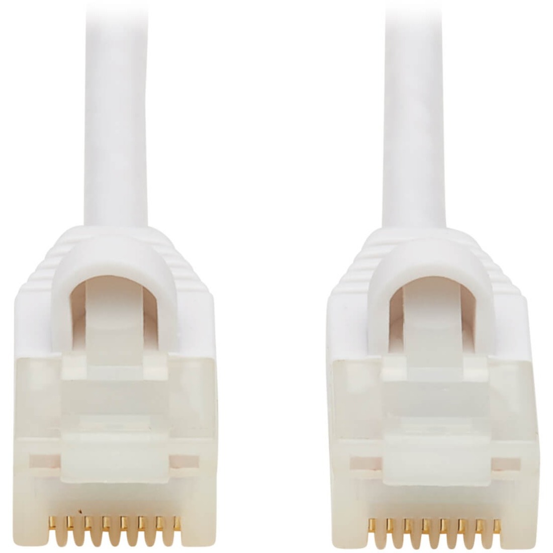 Eaton Tripp Lite Series Safe-IT Cat6a 10G Snagless Antibacterial Slim UTP Ethernet Cable (RJ45 M/M), White, 1 ft. (0.31 m), TAA