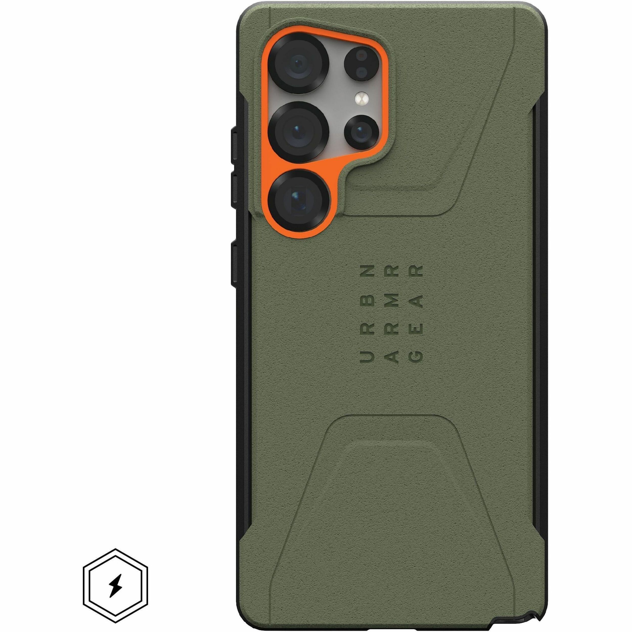 Urban Armor Gear Civilian Galaxy S25 Ultra Case - Olive Drab/Orange