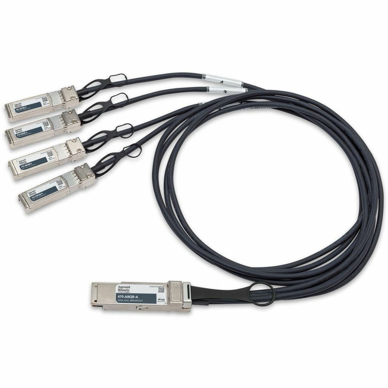 Approved Networks 100GBASE QSFP28 Passive DAC Cable (QSFP28 to 4 x SFP28) Breakout