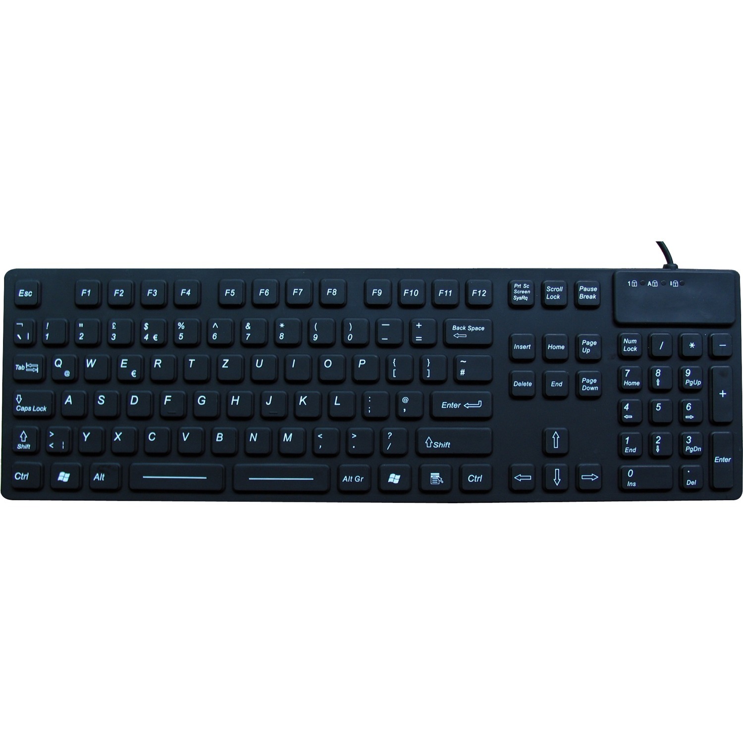 DSI WATERPROOF IP68 INDUSTRIAL USB KEYBOARD WITH NUMBER PAD