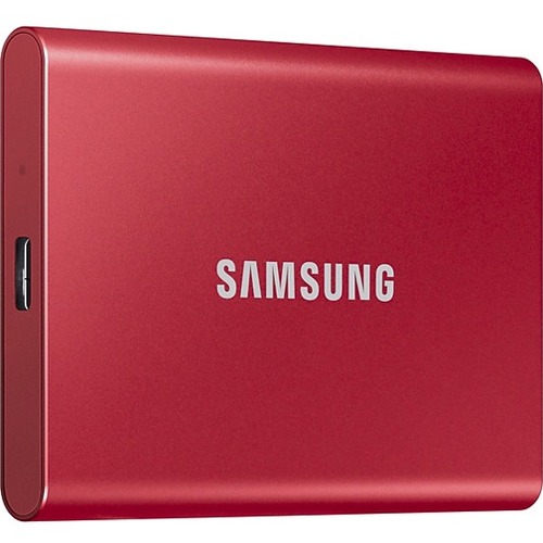 Samsung T7 MU-PC2T0R/AM 2 TB Portable Solid State Drive - External - PCI Express NVMe - Metallic Red