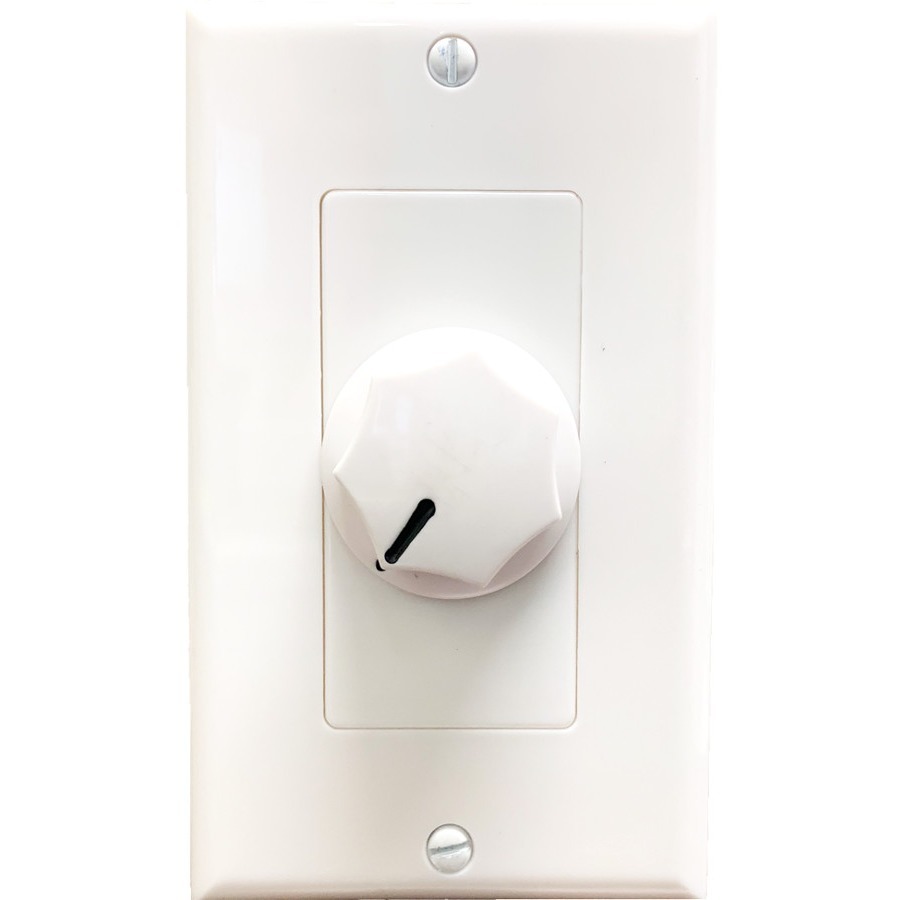 Speco 10W 70/25V Mono Attenuator with White Wall Plate