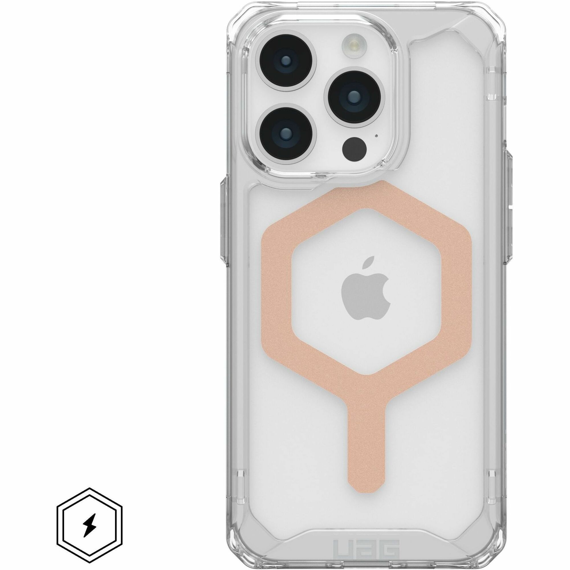 Urban Armor Gear Plyo iPhone 15 Pro Case - Ice/Rose Gold