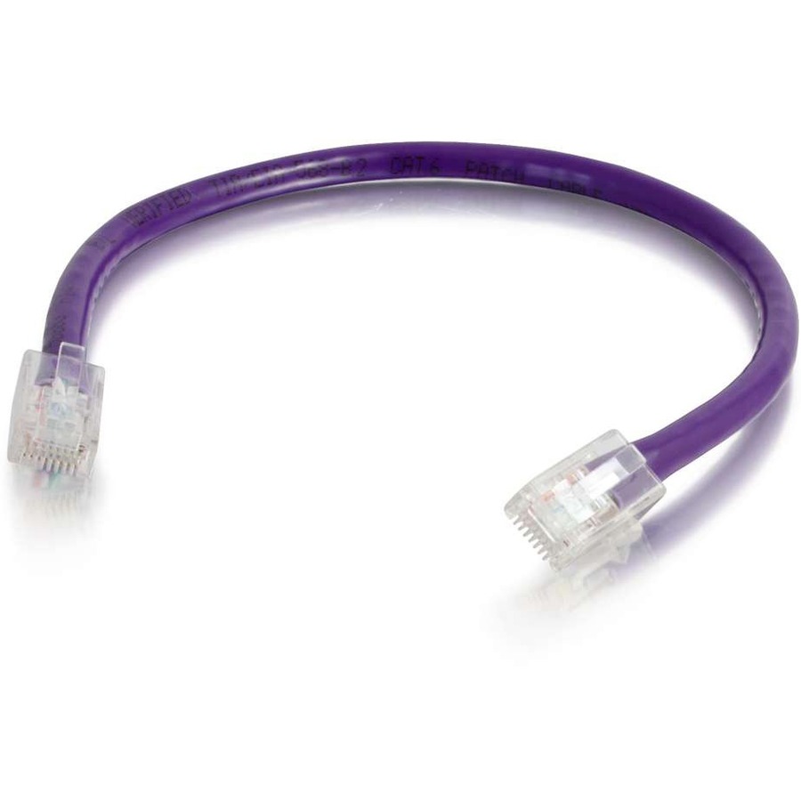 C2G 14ft Cat6 Non-Booted Unshielded (UTP) Ethernet Cable - Cat6 Network Patch Cable - PoE - Purple