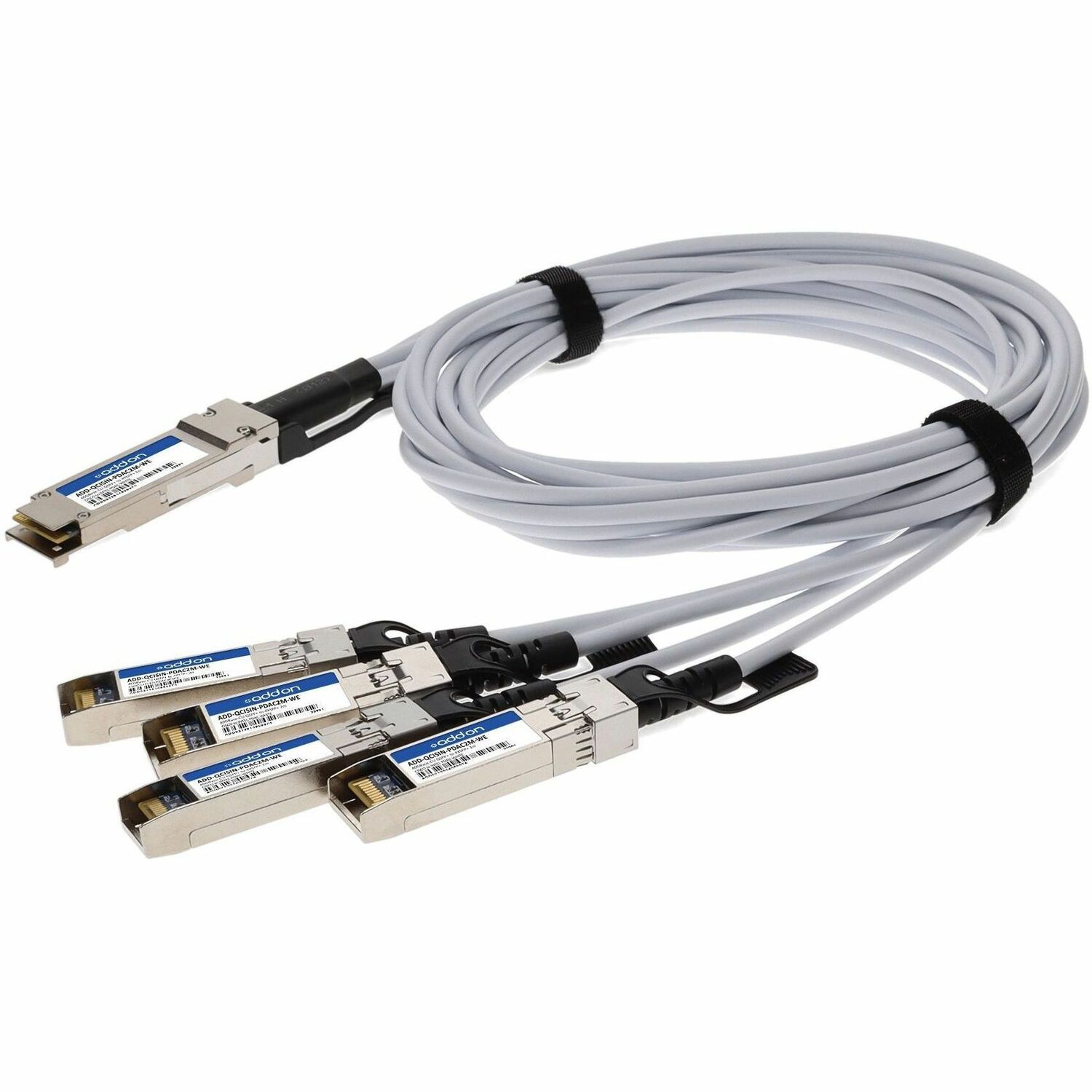 AddOn Cisco&reg; QSFP-H40G-CU2M to Intel&reg; XDACBL2M Compatible TAA Compliant 40GBase-CU QSFP+ to 4xSFP+ Direct Attach Cable (Passive Twinax, 2m)