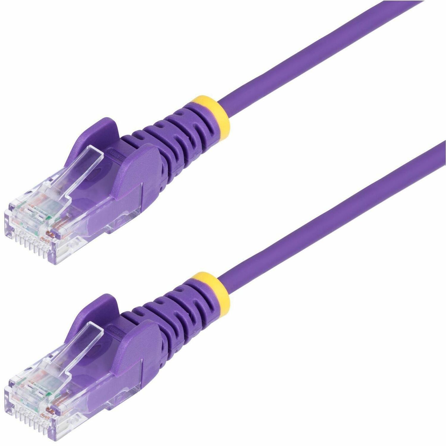 StarTech 9in Purple Slim CAT6 Ethernet Cable, Slim Snagless RJ45, UTP, LSZH, 28AWG Bare Copper, Slim Network Patch Cord