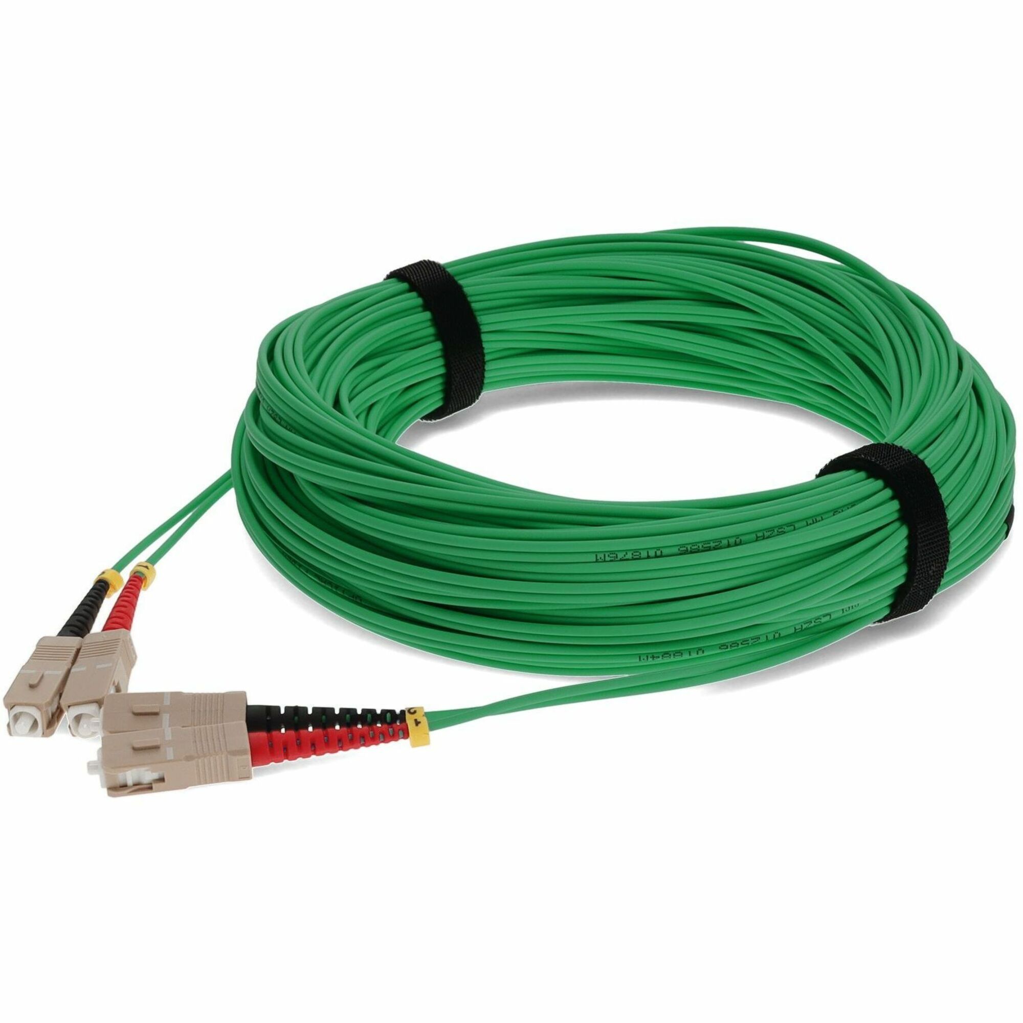 AddOn 30m SC to SC Green OM4 Duplex OFNR (Riser-Rated) Fiber Patch Cable