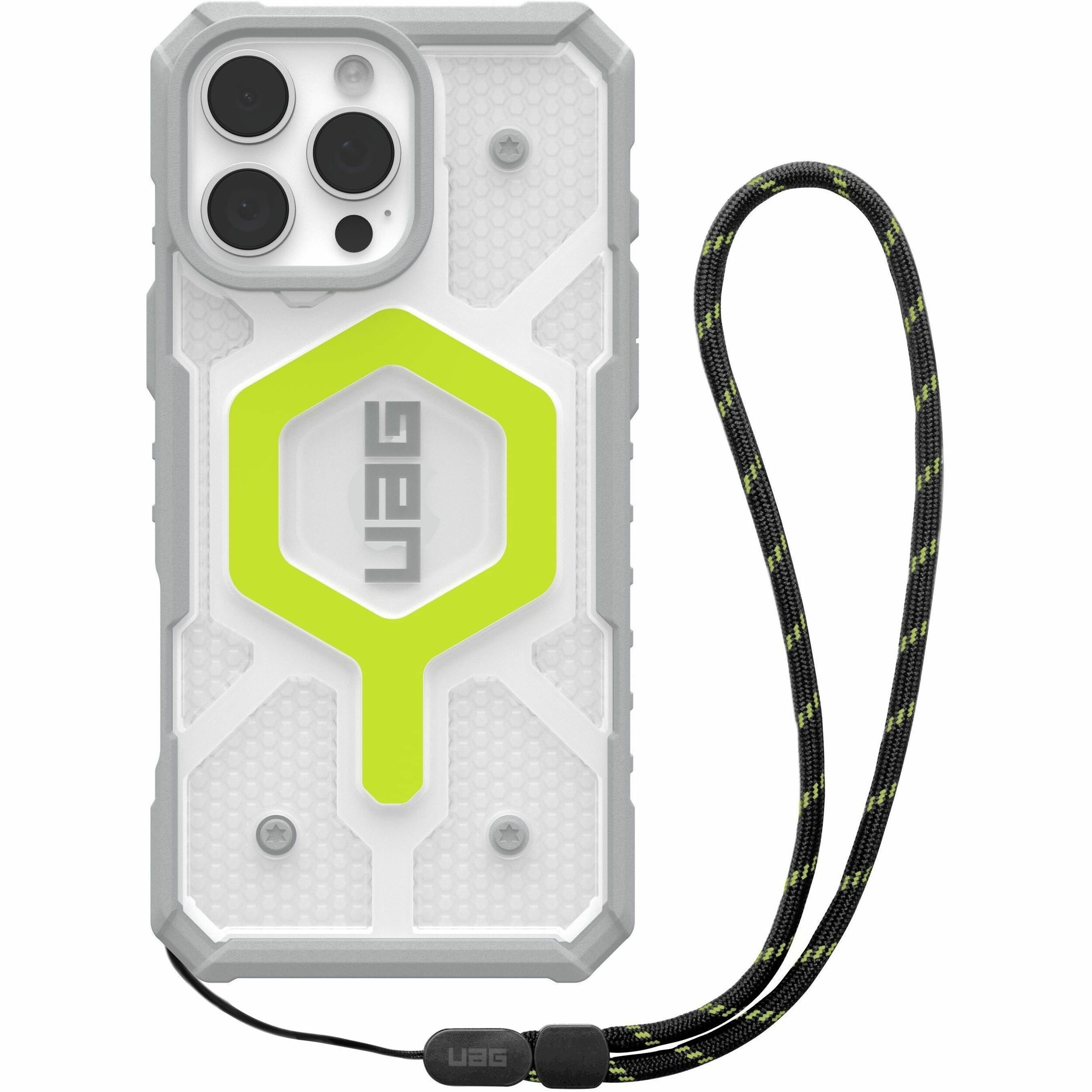 Urban Armor Gear Pathfinder Carrying Case Apple iPhone 16 Pro Max Smartphone - Active Neon