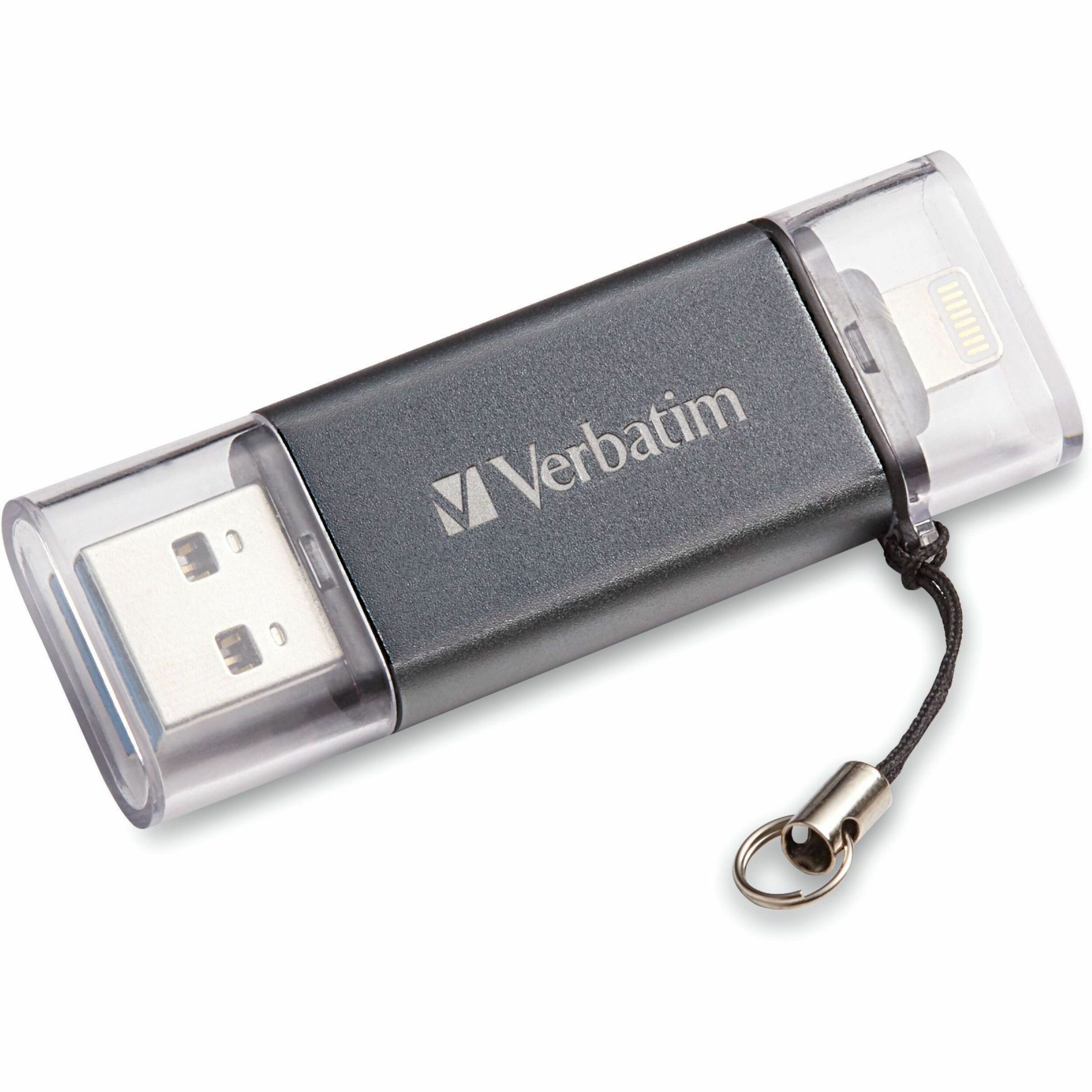 64GB Store 'n' Go Dual USB 3.0 Flash Drive for Apple Lightning Devices - Graphite
