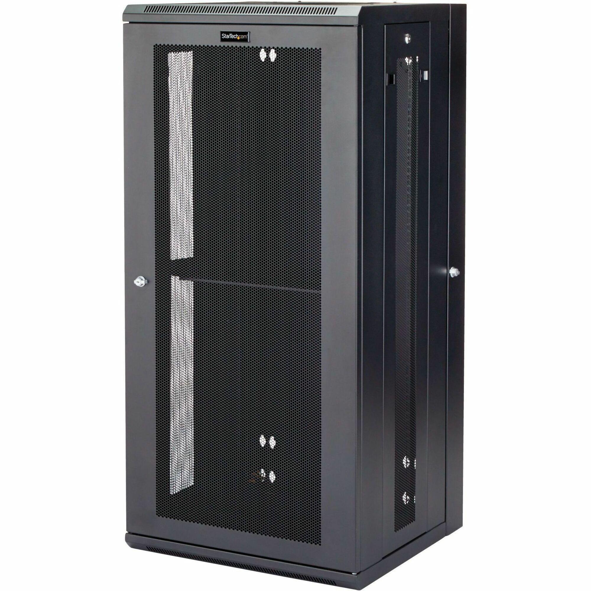 StarTech 4-Post 26U Wall Mount Network Cabinet, 19" Hinged Wall-Mounted Server Rack for Data / IT Equipment, Lockable Rack Enclosure