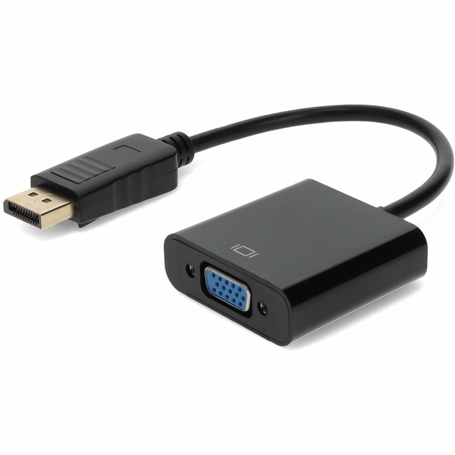 AddOn 5-Pack of HP® AS615AA Compatible DisplayPort 1.2 Male to VGA Female Black Adapters For Resolution Up to 1920x1200 (WUXGA)