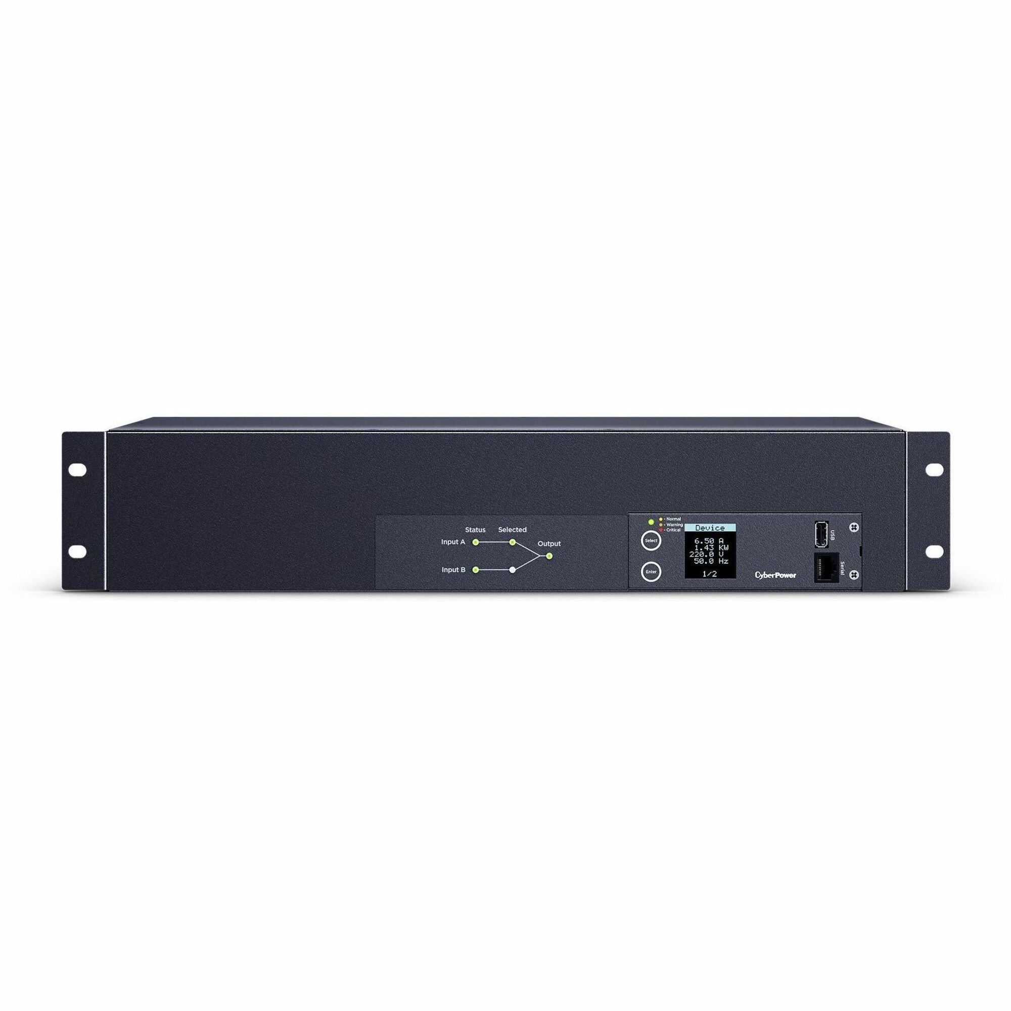 CyberPower PDU24007 Single Phase 240 - 200 VAC 30A Metered ATS PDU