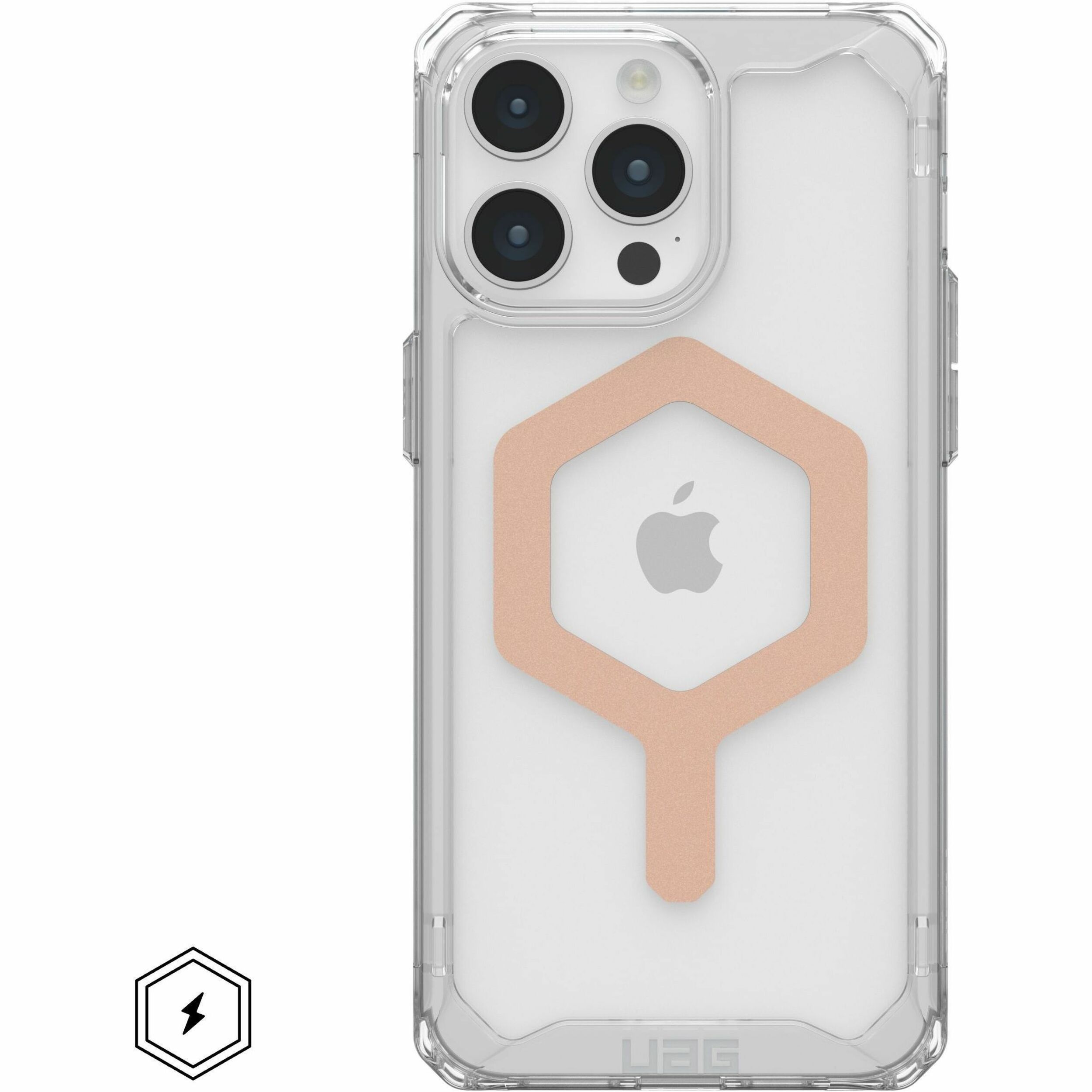 Urban Armor Gear Plyo iPhone 15 Pro Max Case - Ice/Rose Gold