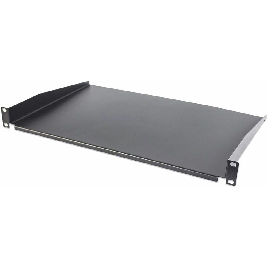 19" Cantilever Shelf, 1U, Shelf Depth 300mm, Non-Vented, Max 25kg, Black, Three Year Warranty
