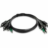 6FT DUAL-DP KVM CABLE - USB 2.0 3.5MM AUDIO TAA