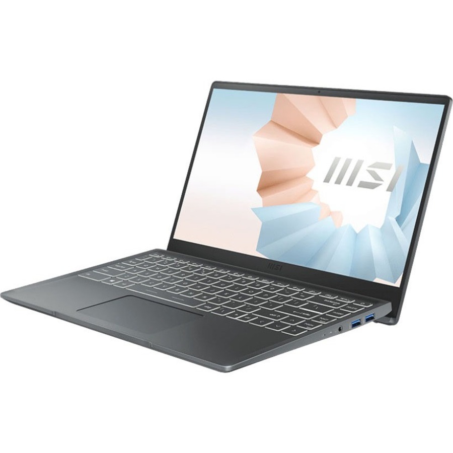 MSI Modern 14 B11MO-036 14" Rugged Notebook - Full HD - Intel Core i7 11th Gen i7-1165G7 - 8 GB - 512 GB SSD - Carbon Gray