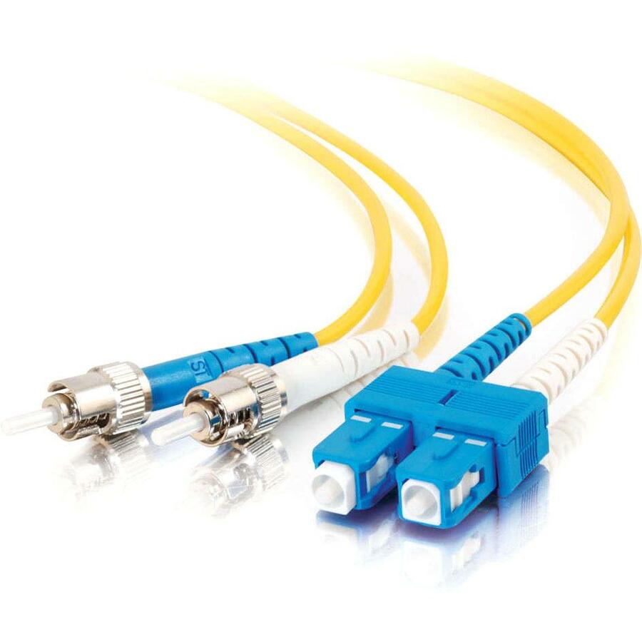 C2G-10m SC-ST 9/125 OS1 Duplex Singlemode PVC Fiber Optic Cable (LSZH) - Yellow