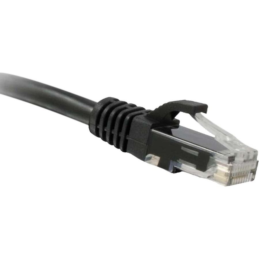 ENET Cat5e Black 35 Foot Patch Cable with Snagless Molded Boot (UTP) High-Quality Network Patch Cable RJ45 to RJ45 - 35Ft