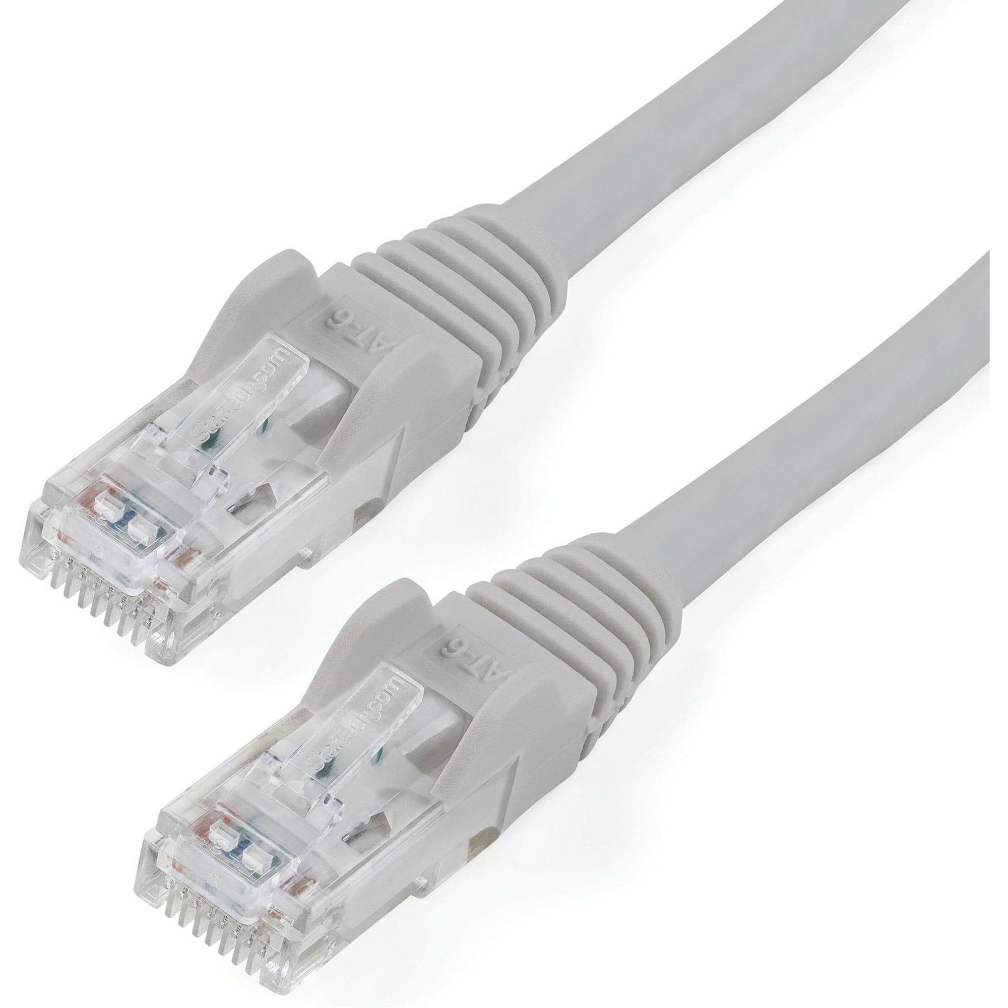 StarTech 9ft CAT6 Ethernet Cable - Gray Snagless Gigabit - 100W PoE UTP 250Mhz Category 6 Patch Cord UL Certified Wiring/TIA