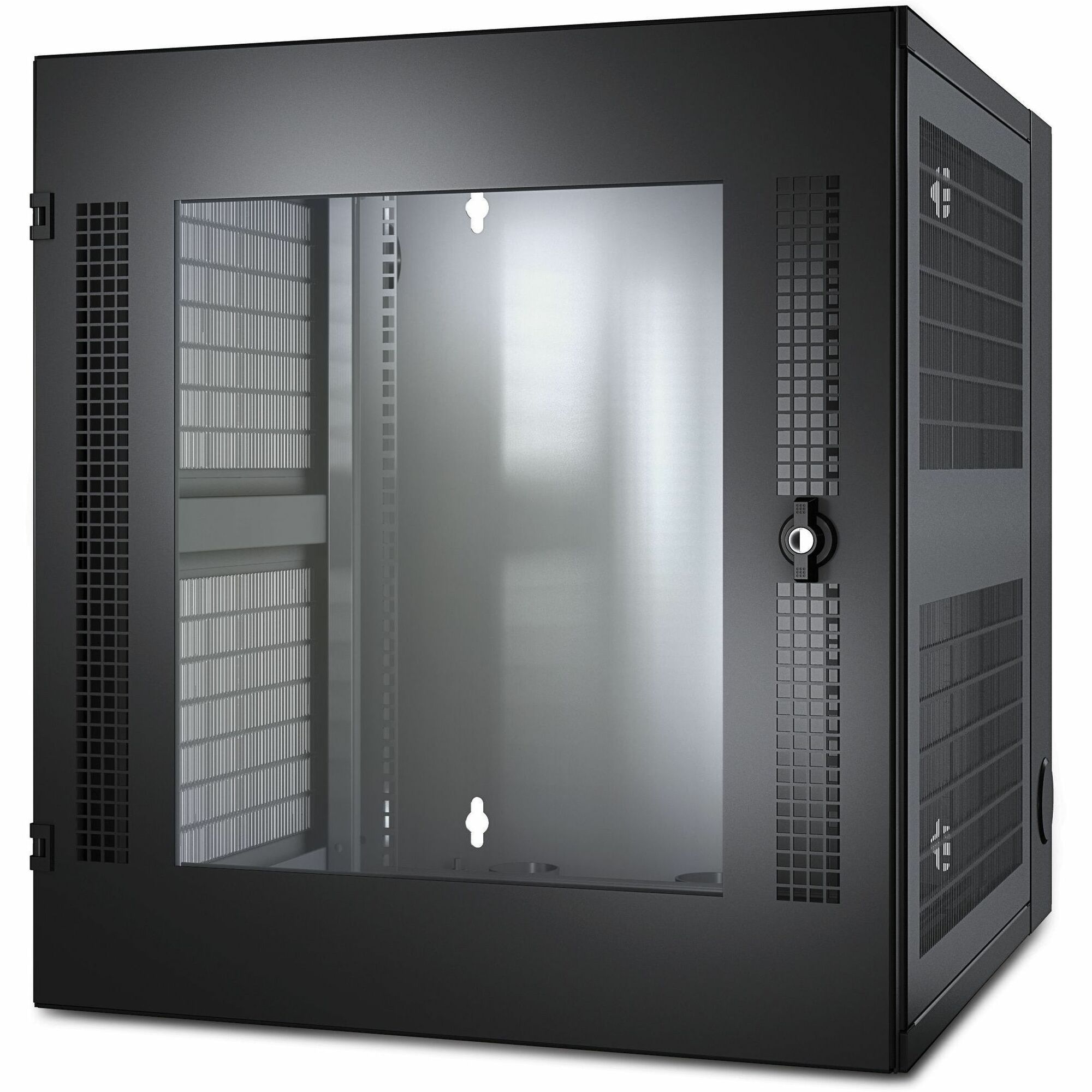 APC NetShelter 13U Wallmount Rack Cabinet Glass Door Double Hinged Server Depth