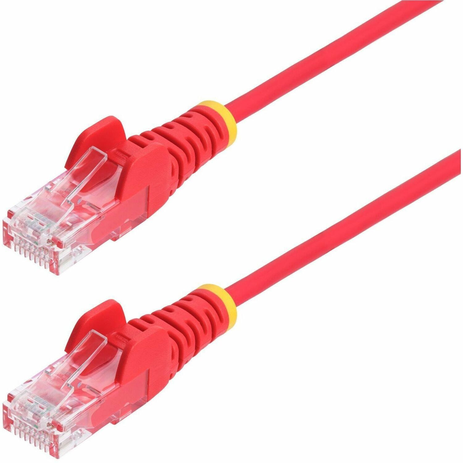 StarTech 9in Red Slim CAT6 Ethernet Cable, Slim Snagless RJ45, UTP, LSZH, 28AWG Bare Copper, Slim Network Patch Cord