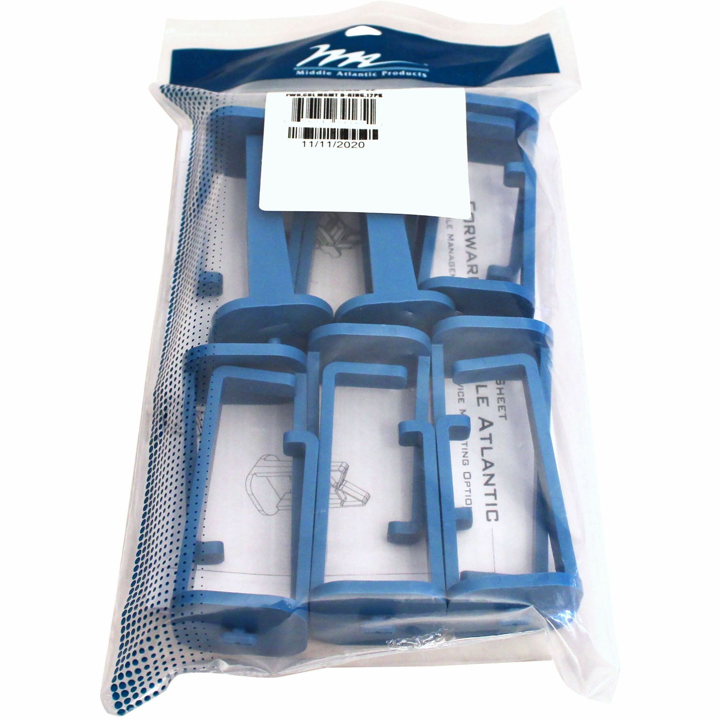 Middle Atlantic Forward D Style Ring Cable Management - D Shaped - 12 Pack